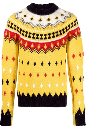 Moncler Patterned-jacquard crew-neck jumper