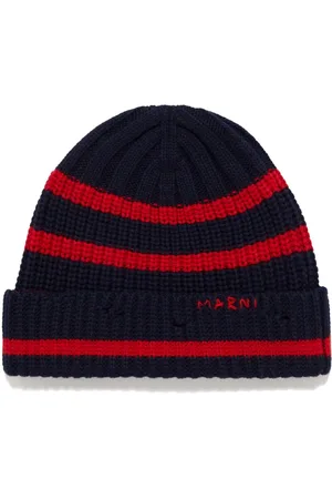 Marni Logo-embroidered virgin-wool beanie