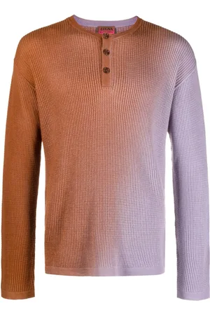 Ermenegildo Zegna X The Elder Statesman ombré waffle-knit jumper