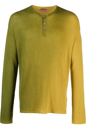 Ermenegildo Zegna X The Elder Statesman ombré waffle-knit jumper