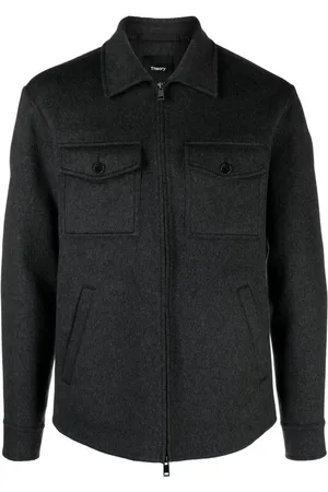 THEORY Zipped wool-blend shirt jacket