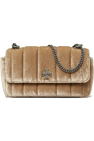 Tory Burch Mini Kira velvet flap bag