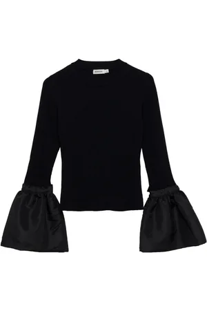 Simkhai Agata bell-sleeve knitted top