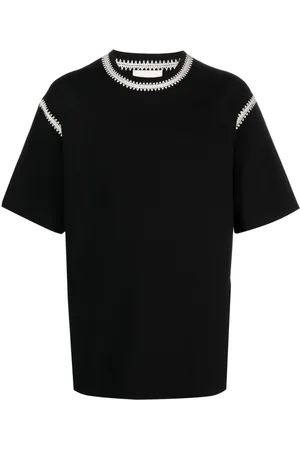 Nanushka Crochet-trim crew-neck T-shirt
