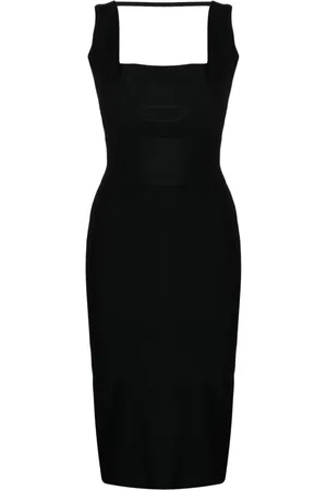Boyarovskaya Square-neck knitted midi dress