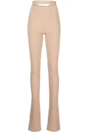 High Waist Ribbed Trousers