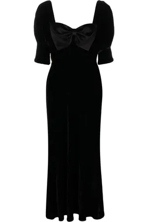 RIXO London Bow-detail short-sleeve maxi dress