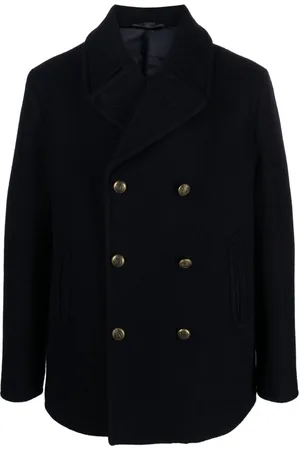 Circolo Notched-lapels virgin wool double-breasted coat