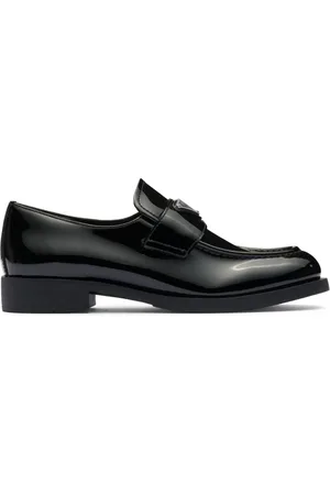 Prada Triangle-logo leather loafers