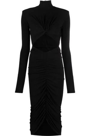 The Andamane Kim ruched cut-out midi dress
