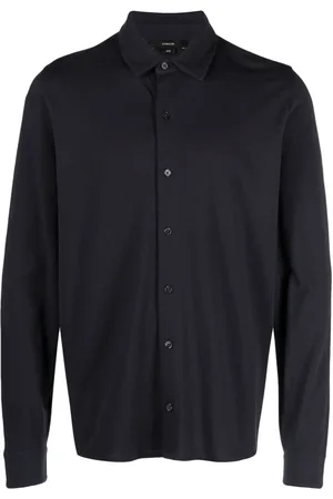 Vince Longsleeved piqué-cotton polo shirt