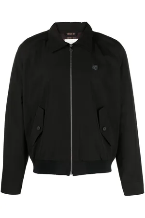 Maison Kitsuné Fox-appliqué cotton bomber jacket