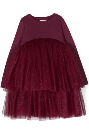 DOUUOD KIDS Glittler-embellished tutu dress