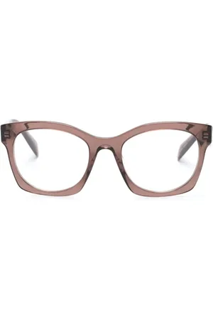 Prada Transparent-frame logo glasses
