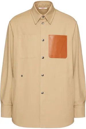 VALENTINO GARAVANI Leather-pocket shirt jacket