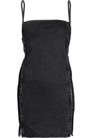 Y / PROJECT Hook-and-eye denim minidress