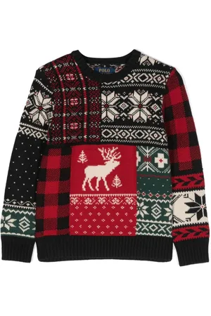 Ralph Lauren Patchwork-design knitted jumper