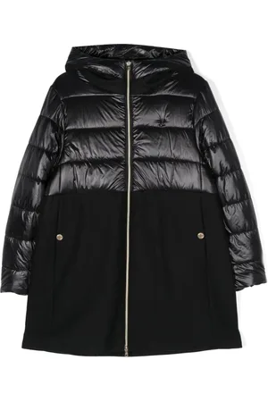 HERNO Panelled hooded puffer coat