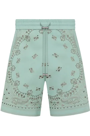 AMIRI Bandana-print leather shorts