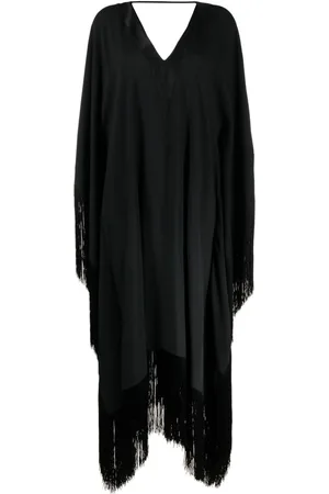 ‎Taller Marmo‎ Fringed-edge kaftan maxi dress