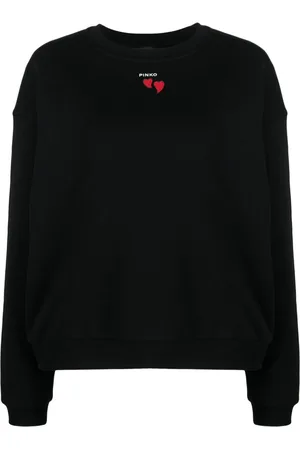Pinko Logo intarsia-knit cotton jumper
