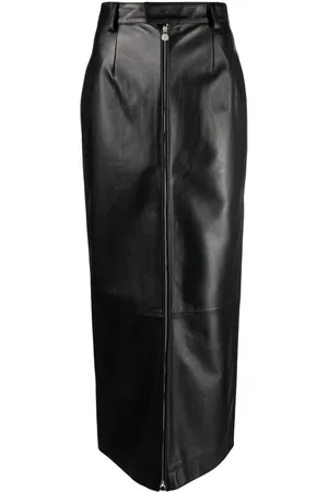 Niccolo Pasqualetti Zip-up leather maxi skirt