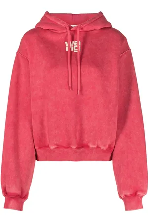 Alexander Wang Rubberised-logo cotton-blend hoodie