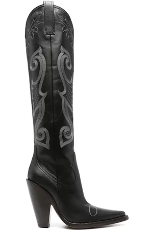 Moschino 120mm pointed-toe leather boots