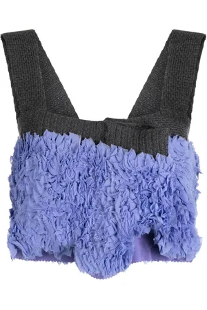 MERYLL ROGGE Ruffled-bodice crop top