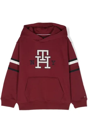 Tommy Hilfiger Logo-embroidered drop-shoulder hoodie