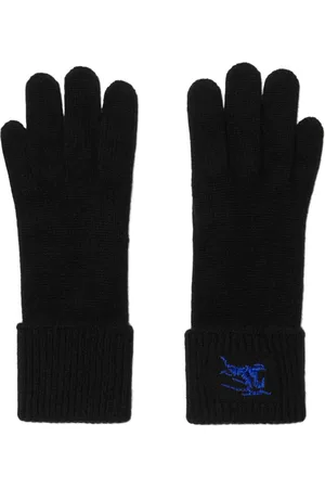 Burberry EKD-embroidered knitted gloves