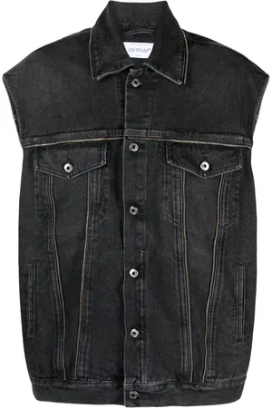 OFF-WHITE Zip-embellished denim gilet