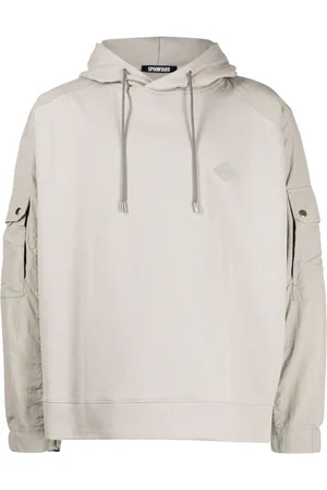 Spoonyard Logo-appliqué panelled hoodie