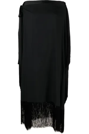 ‎Taller Marmo‎ Fringed-edge kaftan maxi dress