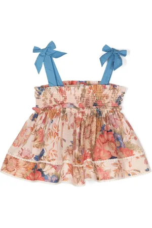 ZIMMERMANN Floral-print cotton layered top