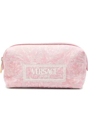 VERSACE Embroidered-logo jacquard toiletry bag