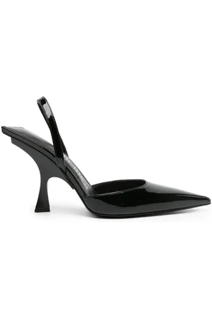 The Attico 100mm patent-finish pointed-toe mules