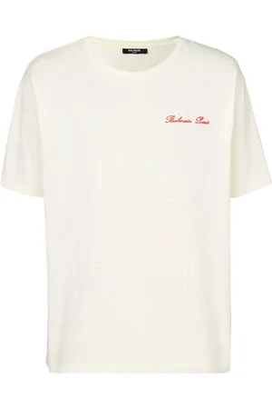 Balmain Logo-embroidered cotton T-shirt