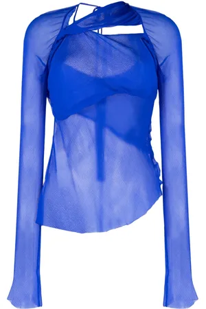 RACHEL GILBERT Quinn semi-sheer silk top