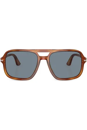 Persol Tortoiseshell-effect pilot-frame sunglasses