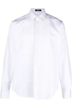 VERSACE Barocco-motif poplin shirt