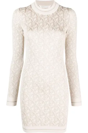 Palm Angels Monogram-jacquard knitted minidress