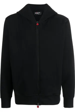 Kiton Slogan-print cotton hoodie