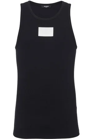 Balmain Main Lab logo tank top