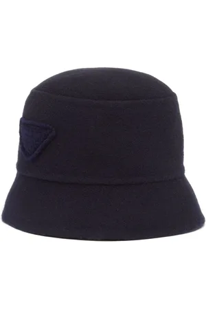 Prada Triangle-logo velour bucket hat