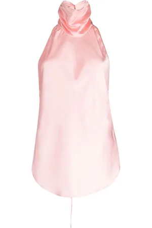 MATÉRIEL by Aleksandre Akhalkatsishvili Halterneck satin top