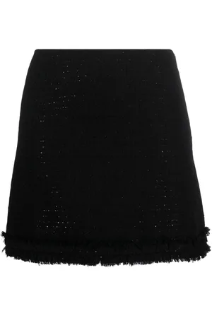 VERSACE Sequin-embellished tweed miniskirt