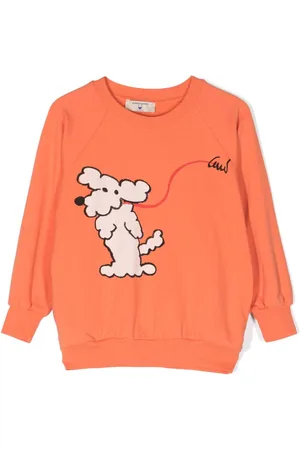 Weekend House Kids Dog-print crew-neck sweatshirt