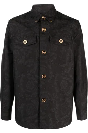 VERSACE Barocco-jacquard cotton shirt jacket
