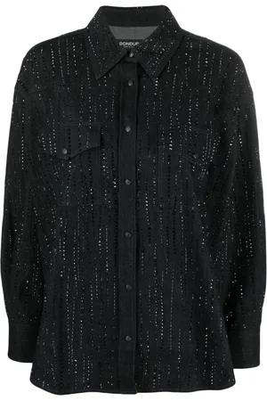 Dondup Sequin-embellished bouclé shirt